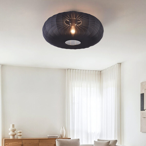 Japandi plafondlamp Celara met stoffen kap Ø70 cm