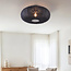 Plafondlamp Celara met stoffen kap - zwart Ø 70 cm