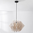 Japandi hanglamp Ruskea – zwart met naturel linnen