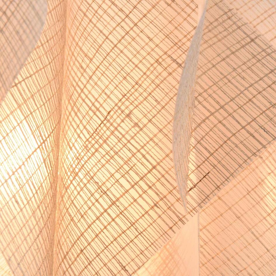 Japandi hanglamp Ruskea – zwart met naturel linnen