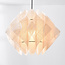 Japandi hanglamp Ruskea – zwart met naturel linnen