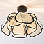 Design plafondlamp Yama - linnen met zwarte afwerking