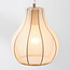 Japandi hanglamp Senji  – 5-lichts zandtaupe met linnen kappen