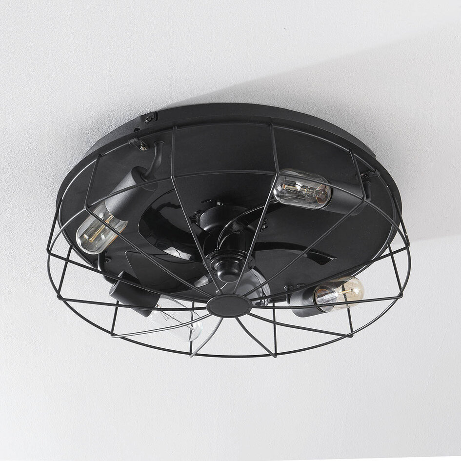 Industriële plafondventilator zwart - Fistik