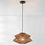Boho hanglamp Takea van gevlochten touw - bruin