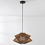 Boho hanglamp Takea van gevlochten touw - bruin