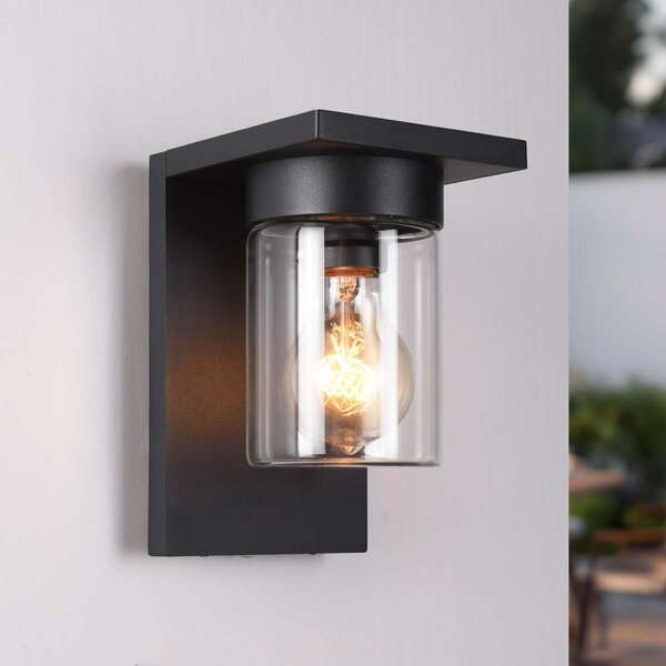 Moderne buitenlamp Aniello met schemersensor