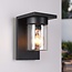 Buitenwandlamp Aniello met schemersensor - zwart