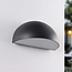 Buiten wandlamp Azzo met halfronde kap - zwart