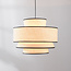 Hanglamp beige met stoffen kap - Zenza