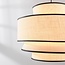 Hanglamp beige met stoffen kap - Zenza
