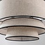 Hanglamp Zenza met 3-laagse naturel stoffen kap