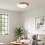 3-staps dimbare plafondlamp Jano - rond met houten detail