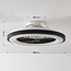 Plafondventilator Starry zwart met aanpasbare kleurtemperatuur en stereffect