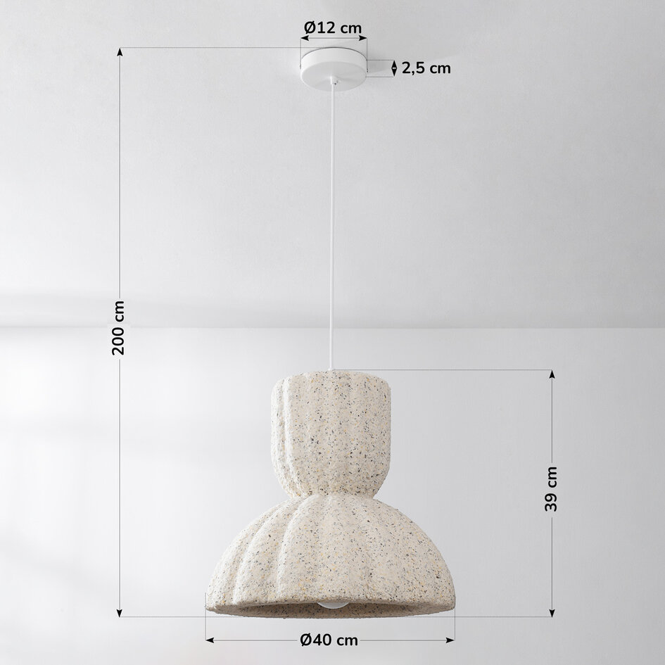 Moderne Wabi-Sabi hanglamp Soru 40 cm - terrazzo beige