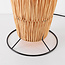 Vloerlamp Plecta – handgemaakte raffia lamp met zwarte frame 103 cm
