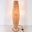 Vloerlamp Plecta – handgemaakte raffia lamp met zwarte frame 103 cm