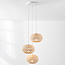3-lichts rotan hanglamp Canaba met gevlochten design