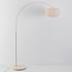 Japandi booglamp Marell – beige armatuur met linnen kap