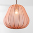 Japandi hanglamp Brunel met terra roze stoffen kap