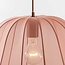 Japandi hanglamp Brunel met terra roze stoffen kap