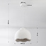 Wabi Sabi hanglamp Iro met steeneffect Ø35 cm - wit