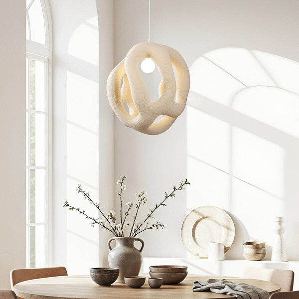 Eigentijdse Wabi Sabi hanglamp Kaji 43 x 50 cm - zandbeige
