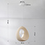 Eigentijdse Wabi Sabi hanglamp incl. G9 lichtbron Shio - zandbeige 38 x 42 cm
