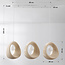 Eigentijdse Wabi Sabi hanglamp Akao met 3 lichtpunten incl. lichtbronnen - zandbeige