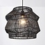 Boho hanglamp Noru met gevlochten kap - zwart