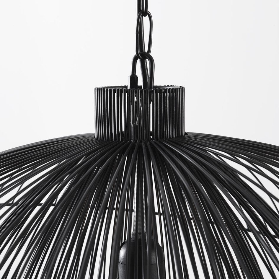 Design hanglamp Oria in zwart met metalen lagen