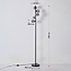 Vloerlamp Tyson zwart met smoke glas, 5-lichts