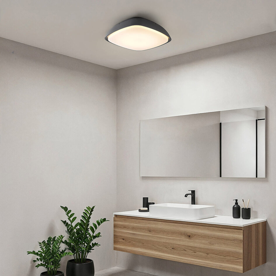 Badkamer plafondlamp Bodi - donkergrijs