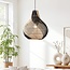 Rotan hanglamp Scapa - zwart en naturel