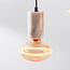 6-lichts hanglamp Caverna - zwart met marmeren details, set inclusief dimbare LED