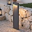 Staande buitenlamp Andrew met geribbeld design 80 cm - antraciet