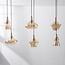 Industriële hanglamp Calypso 6-lichts met amber glas