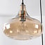 Industriële hanglamp Calypso 6-lichts met amber glas