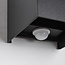 Moderne vierkante buitenlamp Daniel zwart met bewegings- en dag/nacht sensor