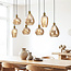 Hanglamp Nilo – 7-lichts amber glas met bolling