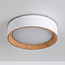Design plafondlamp Larios met geïntegreerde LED en 3-staps dimbaar Ø29 cm -  wit met houtaccent