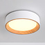 Design plafondlamp Larios met geïntegreerde LED en 3-staps dimbaar Ø29 cm -  wit met houtaccent