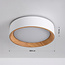 Design plafondlamp Larios met geïntegreerde LED en 3-staps dimbaar Ø29 cm -  wit met houtaccent