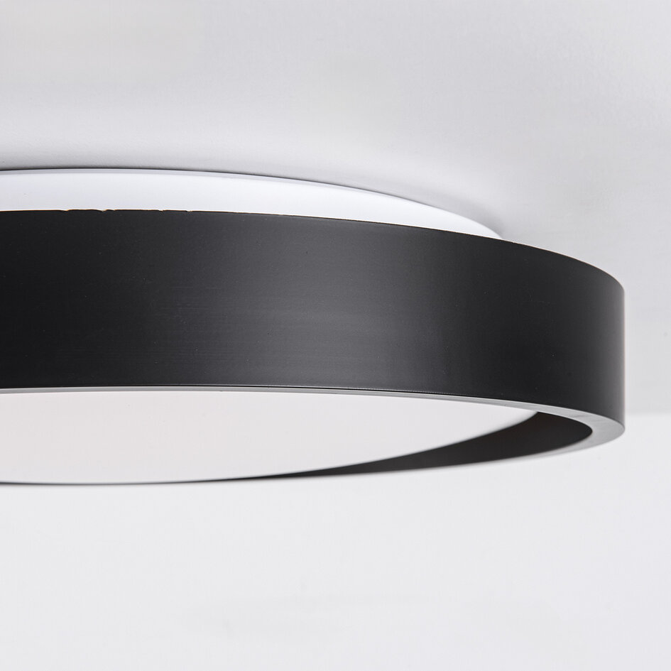 LED-plafondlamp Ricardo, 3-staps dimbaar Ø31 cm - zwart