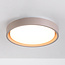 Plafondlamp Ricardo in taupe met geïntegreerde LED, 3-staps dimbaar Ø31 cm