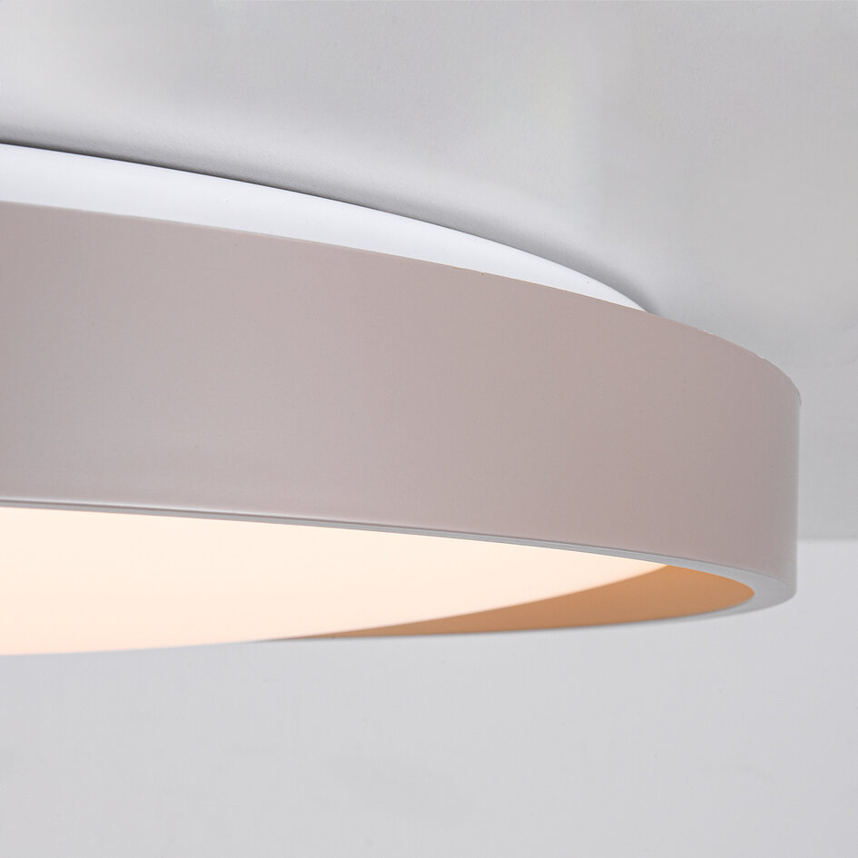 Plafondlamp Ricardo met geïntegreerde LED en 3-staps dimbaar Ø41 cm -  taupe