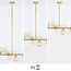 Hanglamp Aster - goud met amber glas