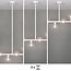 Hanglamp Aster met wit frame en transparante glazen bollen