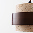 Natuurlijke hanglamp Travé van travertin (natuursteen) en hout