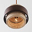 Natuurlijke hanglamp Travé van travertin (natuursteen) en hout